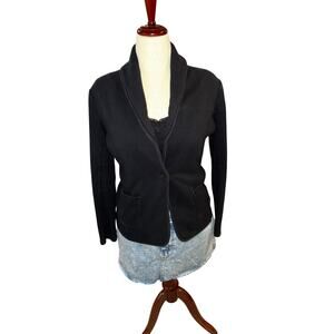 James Perse Black Cotton Blazer Style Sweatshirt Jacket Women’s Size 3